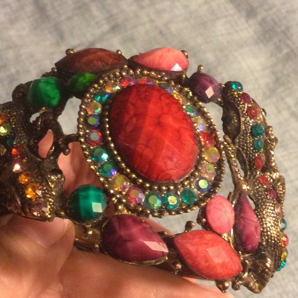 Cuff bracelet, hinged. - Picture 4 of 4